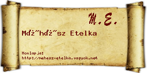 Méhész Etelka névjegykártya